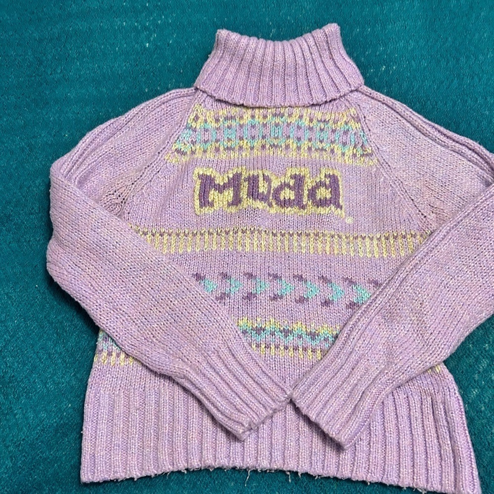 Mudd Girls Turtleneck/Cowl in Pink Long Sleeve Sweater
Size M
